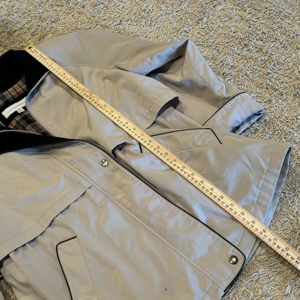 Liz Claiborne Chore Barn Jacket Coat Women's Large Zip Up Khaki removeable Liner - Picture 11 of 15